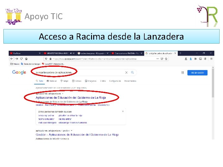 Apoyo TIC Acceso a Racima desde la Lanzadera 