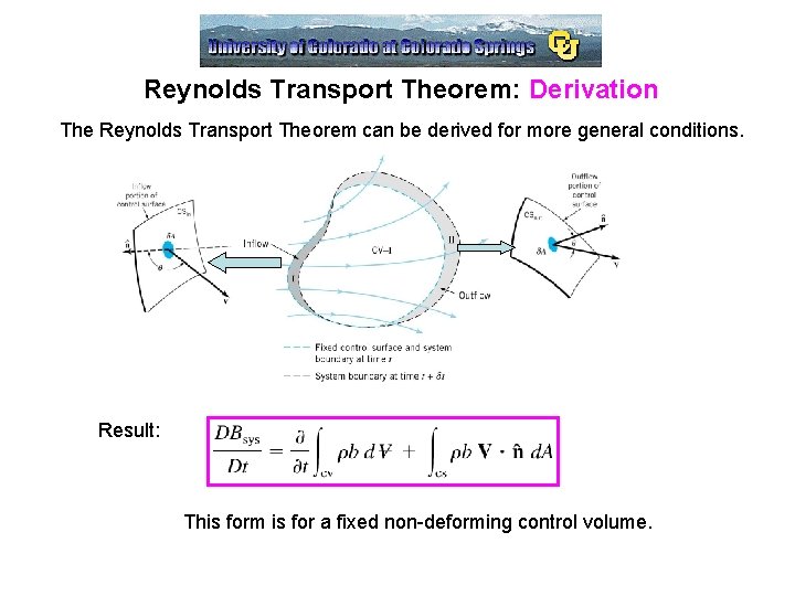 Reynolds Transport Theorem: Derivation The Reynolds Transport Theorem can be derived for more general