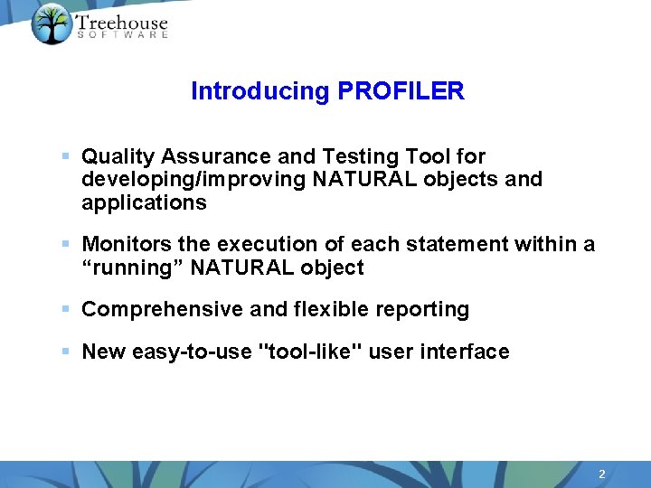 Introducing PROFILER § Quality Assurance and Testing Tool for developing/improving NATURAL objects and applications