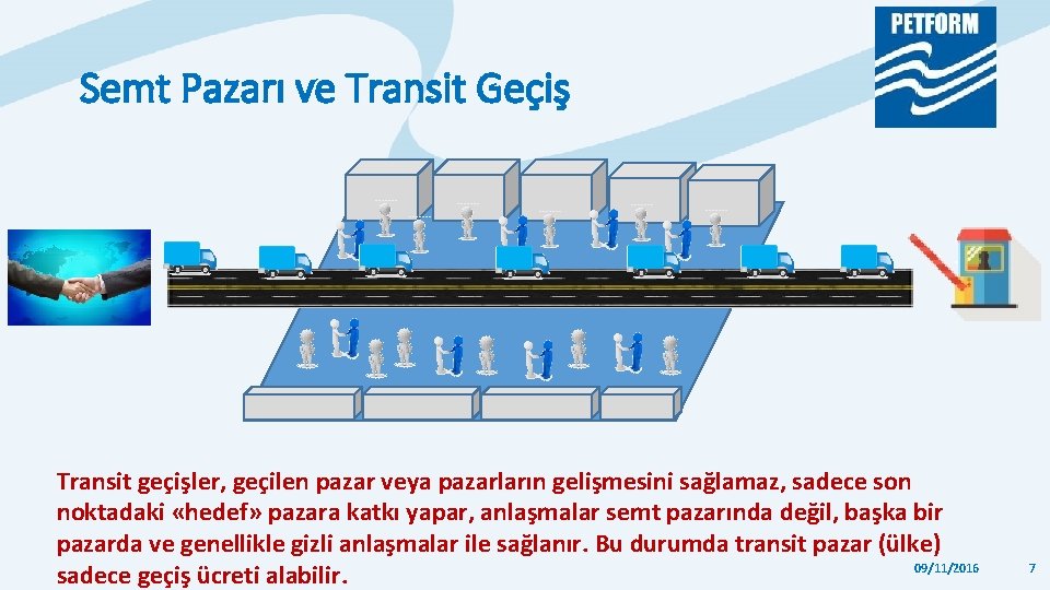 Semt Pazarı ve Transit Geçiş Transit geçişler, geçilen pazar veya pazarların gelişmesini sağlamaz, sadece Semt Pazarı ve Transit Geçiş Transit geçişler, geçilen pazar veya pazarların gelişmesini sağlamaz, sadece