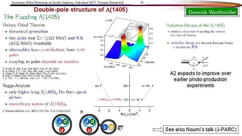 Summary of the Workshop on Exotic Hadrons, Kolymbari 2017, Tomasz Skwarnicki 15 Double-pole structure