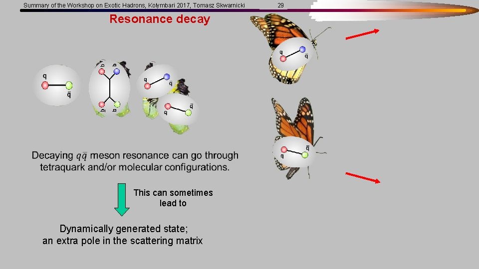 Summary of the Workshop on Exotic Hadrons, Kolymbari 2017, Tomasz Skwarnicki Resonance decay This