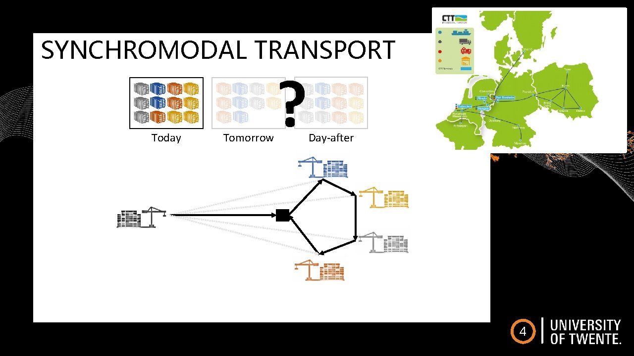 SYNCHROMODAL TRANSPORT Today Tomorrow ? Day-after 4 | 