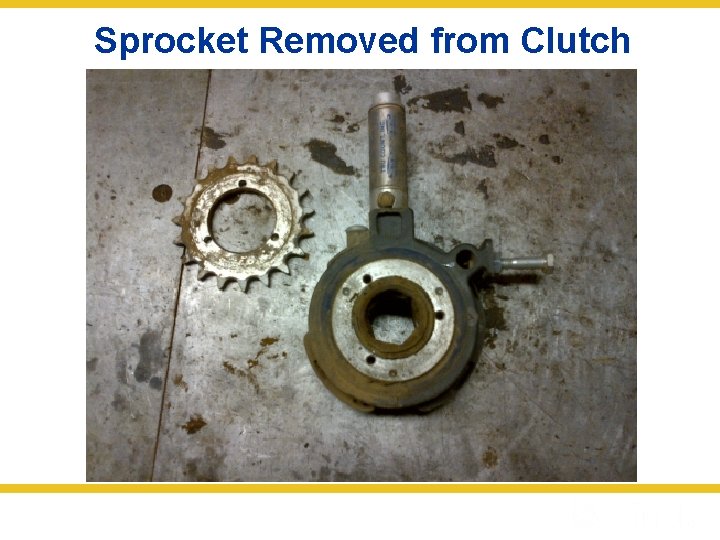 Sprocket Removed from Clutch 