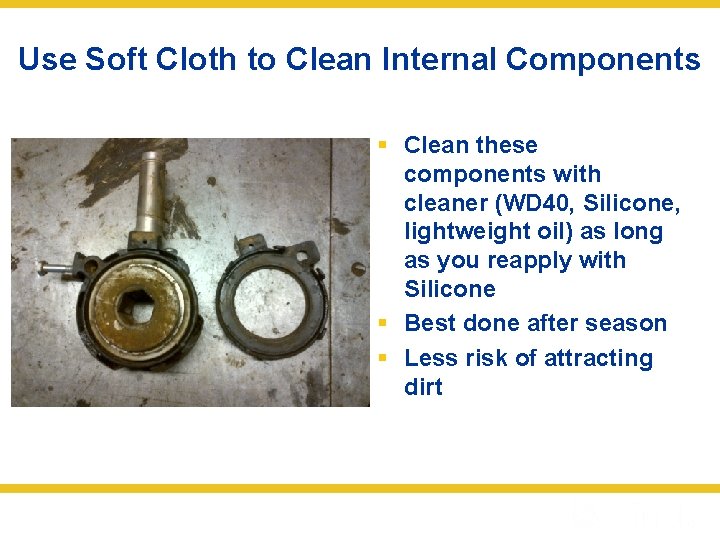 Use Soft Cloth to Clean Internal Components § Clean these components with cleaner (WD