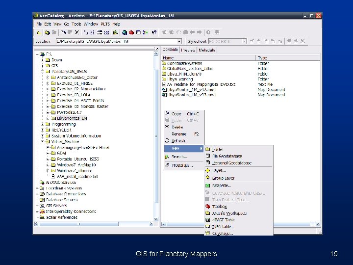 GIS for Planetary Mappers 15 GIS for Planetary Mappers 15
