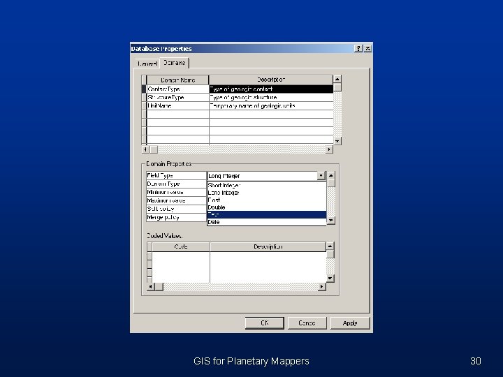 GIS for Planetary Mappers 30 GIS for Planetary Mappers 30