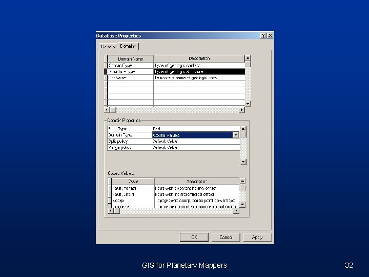 GIS for Planetary Mappers 32 GIS for Planetary Mappers 32
