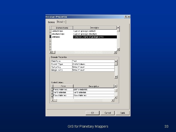 GIS for Planetary Mappers 33 GIS for Planetary Mappers 33