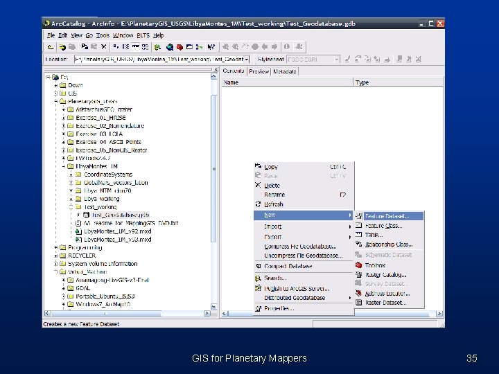 GIS for Planetary Mappers 35 GIS for Planetary Mappers 35