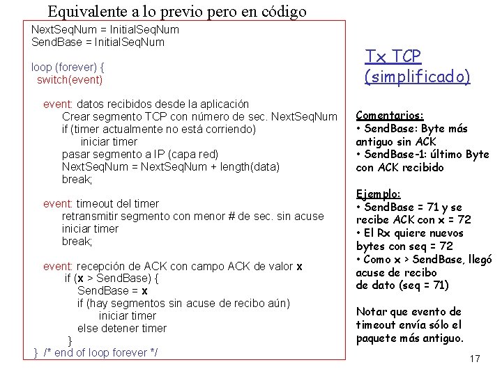 Equivalente a lo previo pero en código Next. Seq. Num = Initial. Seq. Num