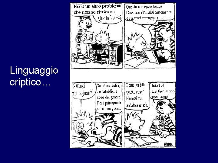 Linguaggio criptico… 