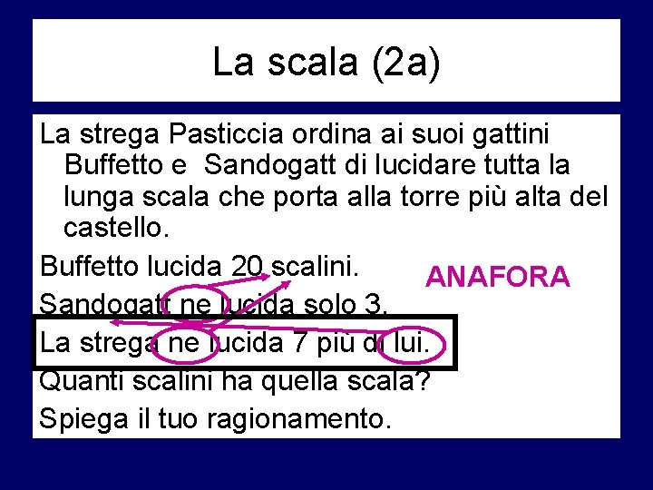 La scala (2 a) La strega Pasticcia ordina ai suoi gattini Buffetto e Sandogatt