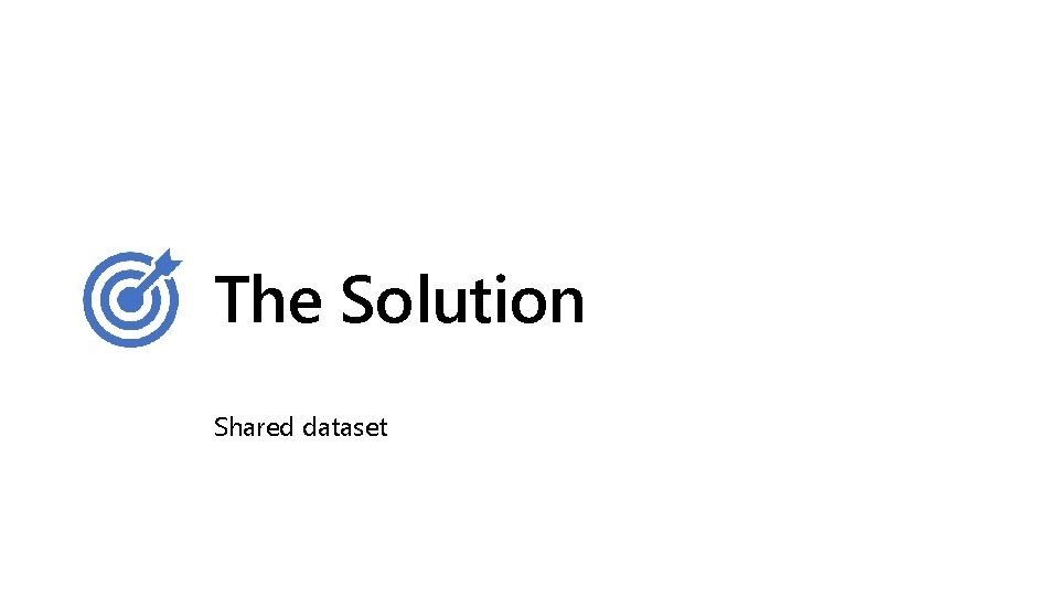 The Solution Shared dataset The Solution Shared dataset