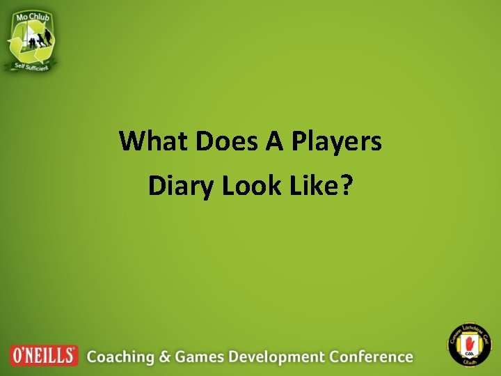 What Does A Players Diary Look Like? 