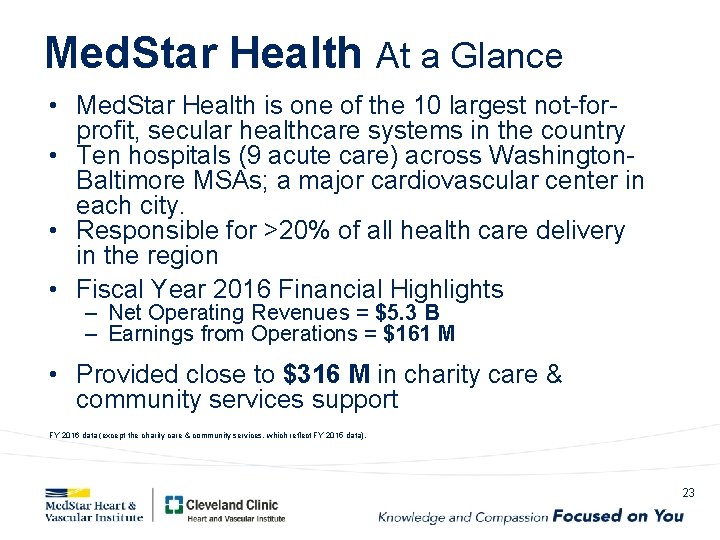 Med. Star Health At a Glance • Med. Star Health is one of the