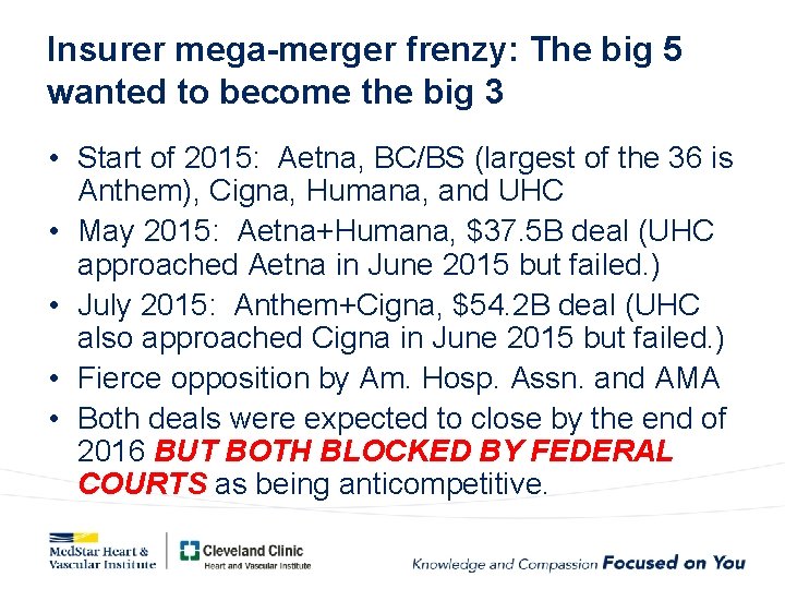 Insurer mega-merger frenzy: The big 5 wanted to become the big 3 • Start