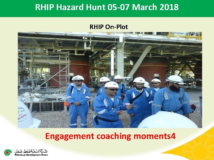 RHIP Hazard Hunt 05 -07 March 2018 RHIP On-Plot Engagement coaching moments 4 