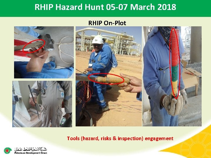 RHIP Hazard Hunt 05 -07 March 2018 RHIP On-Plot Tools (hazard, risks & inspection)