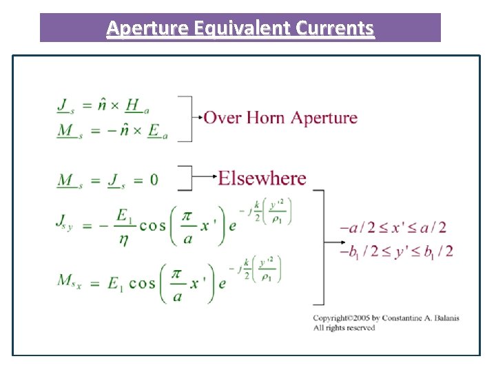 Aperture Equivalent Currents 