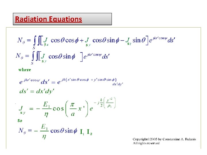 Radiation Equations 