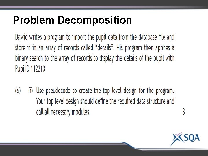 Problem Decomposition 