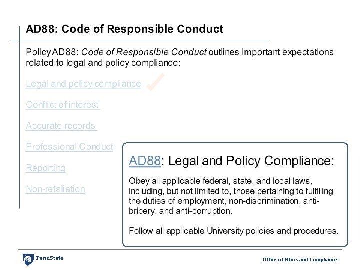 Office of Ethics and Compliance 