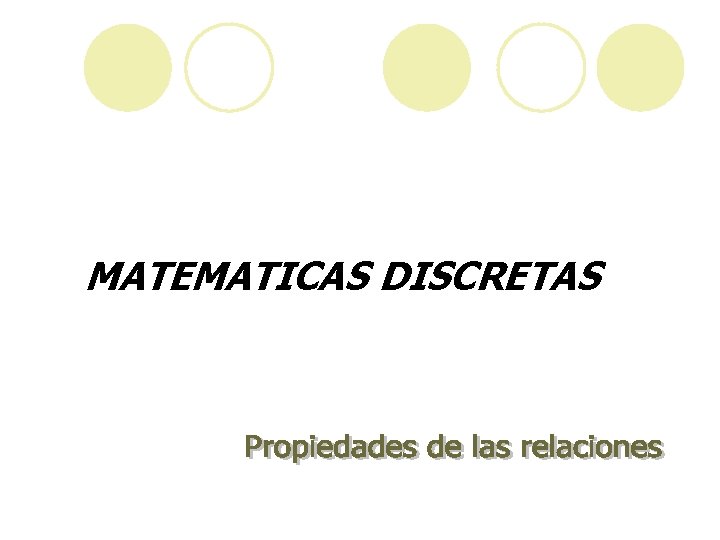 MATEMATICAS DISCRETAS 