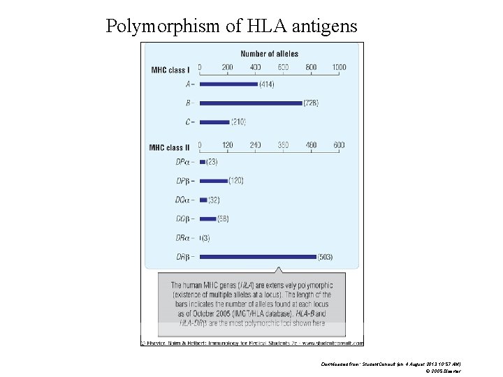 Polymorphism of HLA antigens Downloaded from: Student. Consult (on 4 August 2013 10: 57