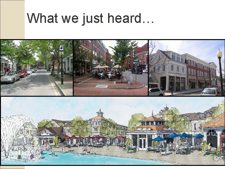 What we just heard… 