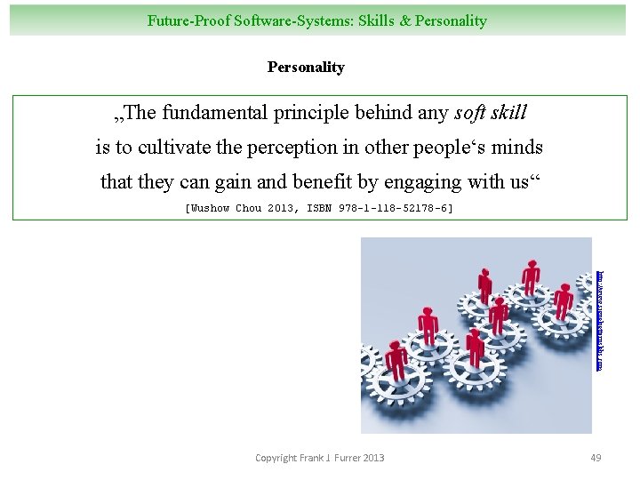 Future-Proof Software-Systems: Skills & Personality „The fundamental principle behind any soft skill is to