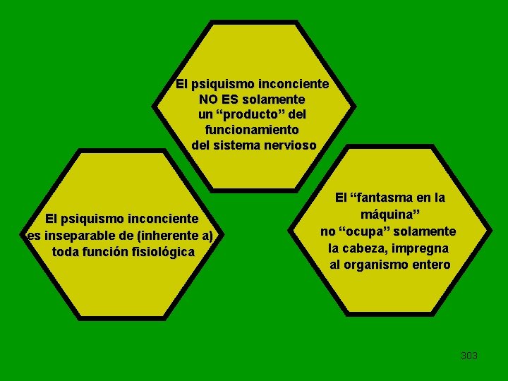 El psiquismo inconciente NO ES solamente un “producto” del funcionamiento del sistema nervioso El