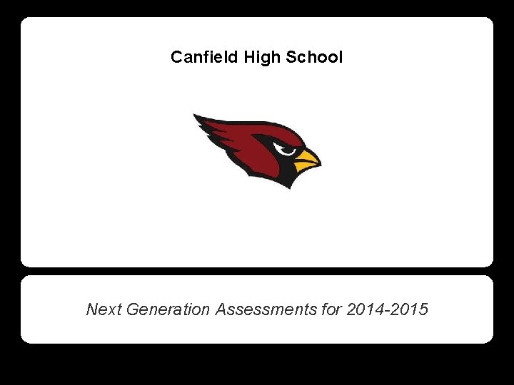 Canfield High School Next Generation Assessments for 2014 -2015 