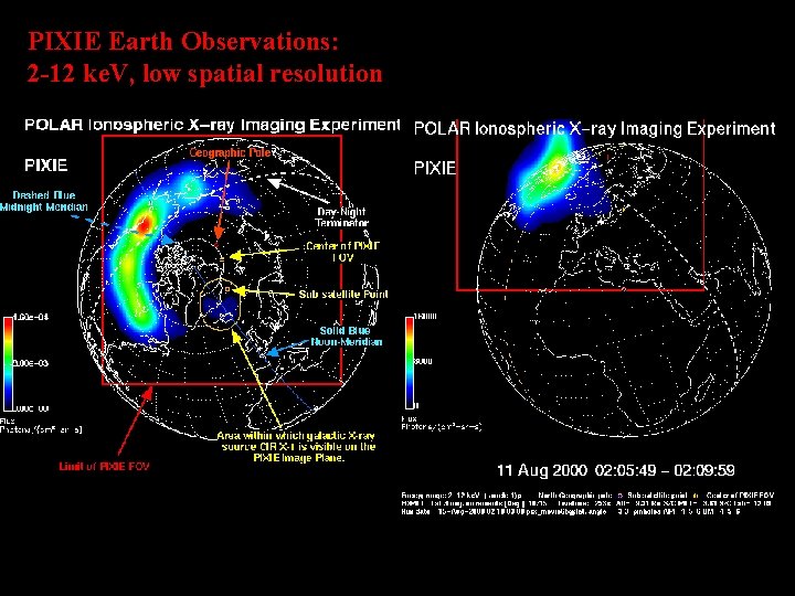 PIXIE Earth Observations: 2 -12 ke. V, low spatial resolution 