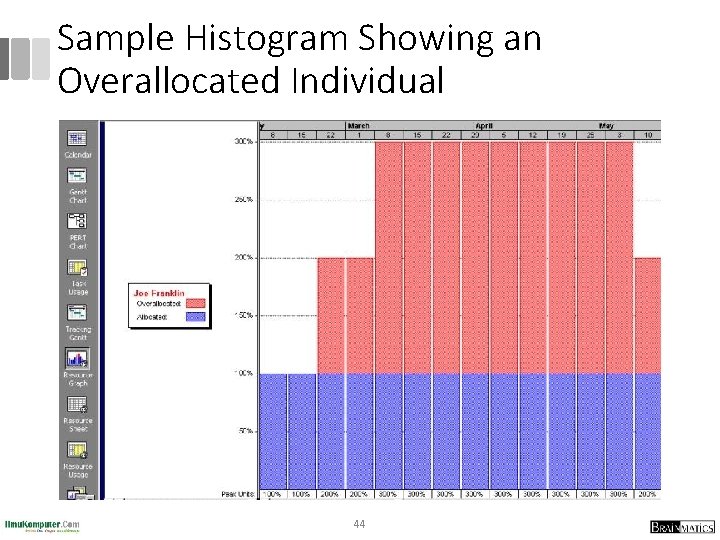 Sample Histogram Showing an Overallocated Individual 44 