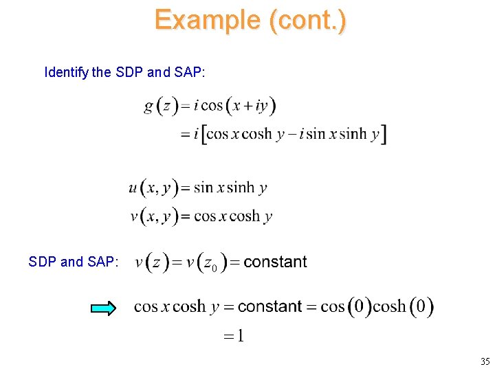 Example (cont. ) Identify the SDP and SAP: 35 