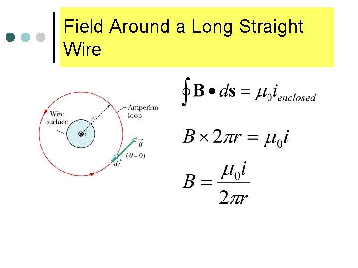 Field Around a Long Straight Wire 