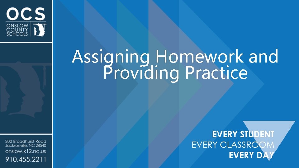 Assigning Homework and Providing Practice 