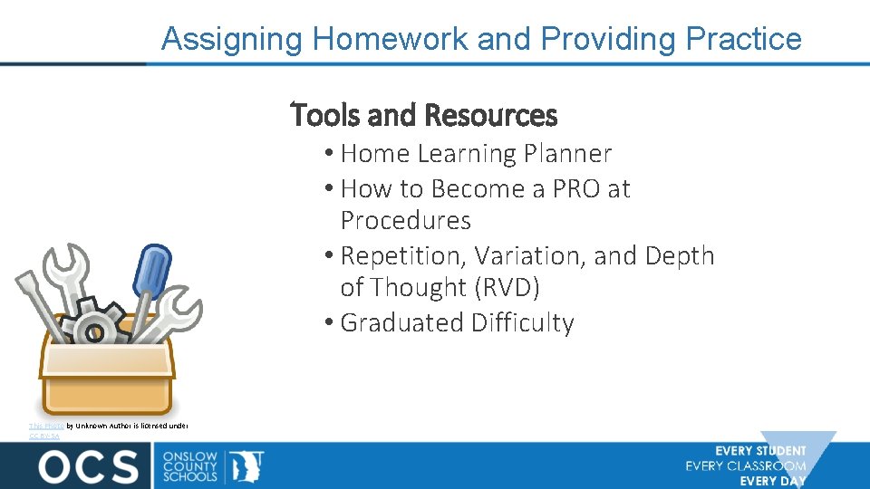 Assigning Homework and Providing Practice Tools and Resources • Home Learning Planner • How