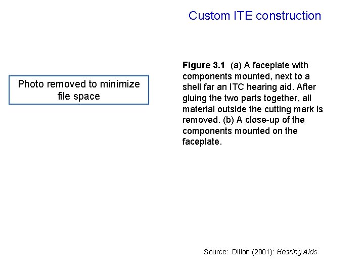 Custom ITE construction Photo removed to minimize file space Figure 3. 1 (a) A