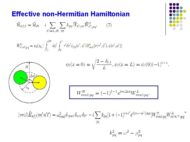 Effective non-Hermitian Hamiltonian 