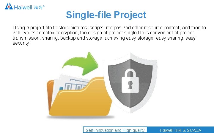 Single-file Project Using a project file to store pictures, scripts, recipes and other resource