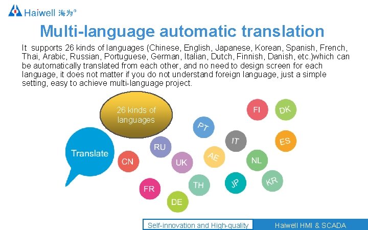 Multi-language automatic translation It supports 26 kinds of languages (Chinese, English, Japanese, Korean, Spanish,