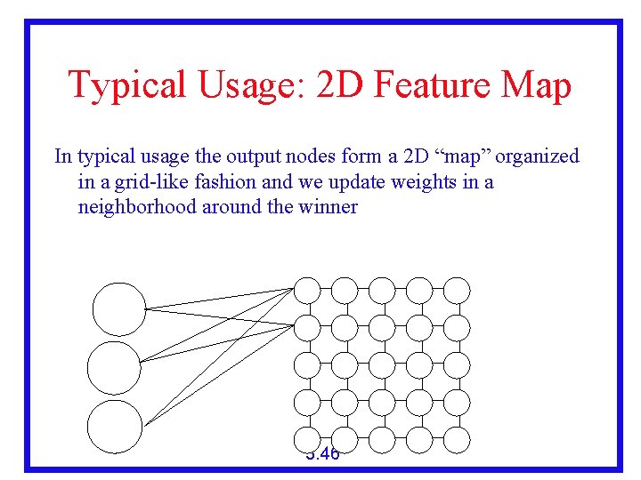 Typical Usage: 2 D Feature Map In typical usage the output nodes form a