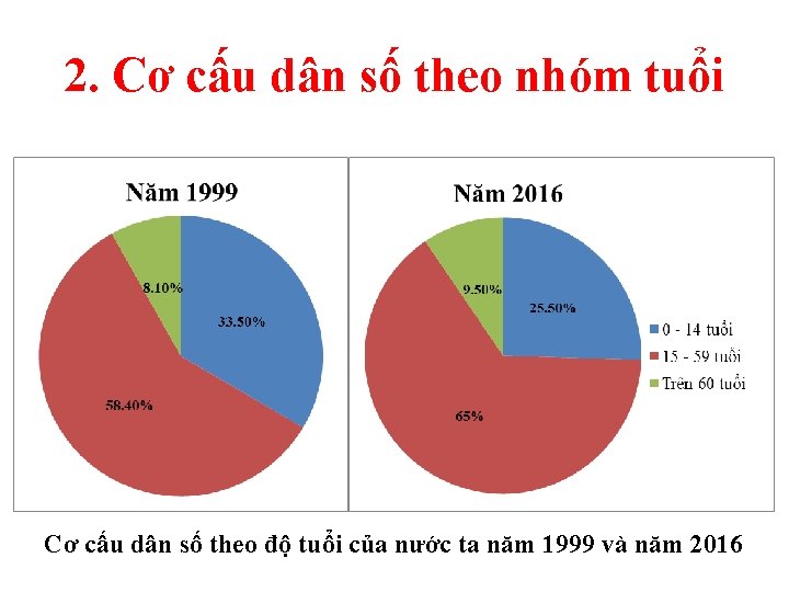 2. Cơ cấu dân số theo nhóm tuổi Cơ cấu dân số theo độ