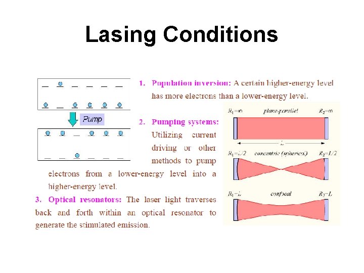Lasing Conditions 
