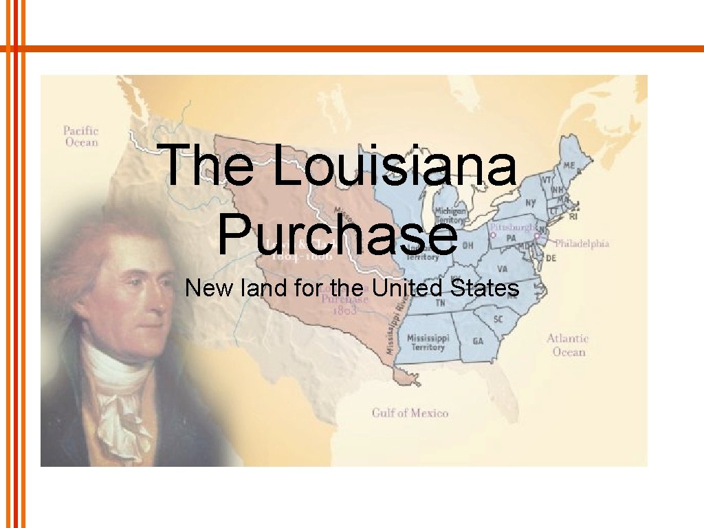 The Louisiana Purchase New land for the United States 