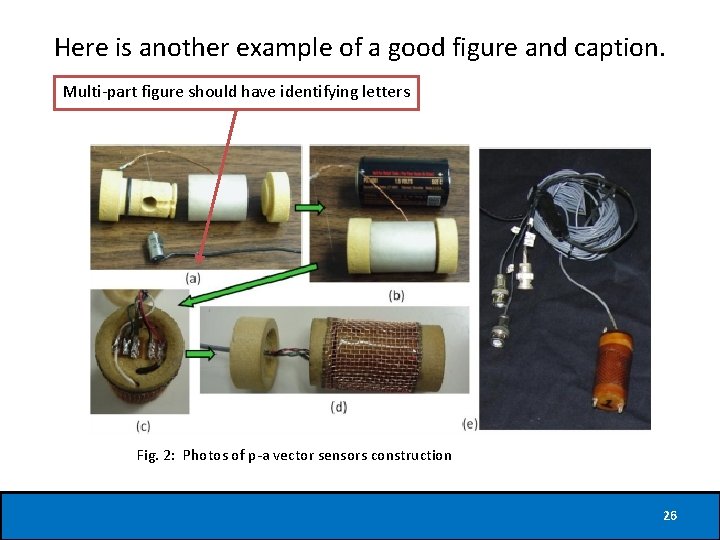 Here is another example of a good figure and caption. Multi-part figure should have