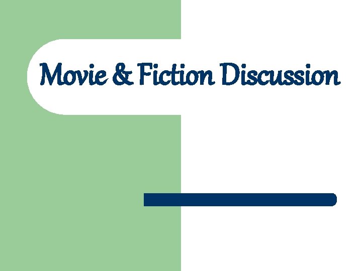 Movie & Fiction Discussion 