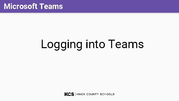 Microsoft Teams Logging into Teams 